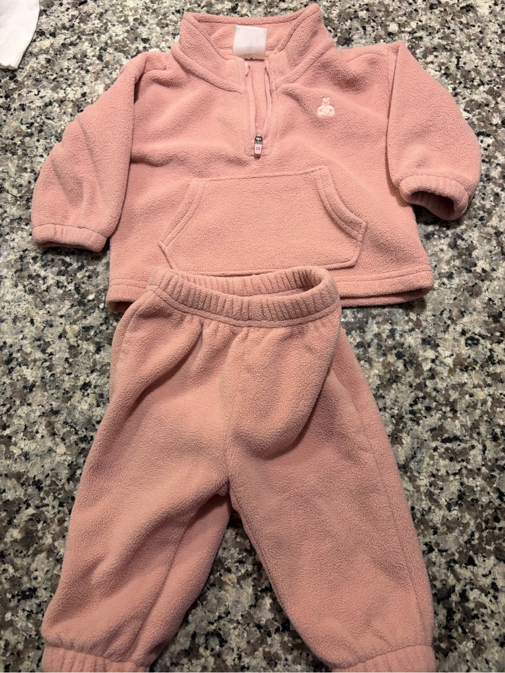 Gap Pink Fleece Pullover & Pants Set